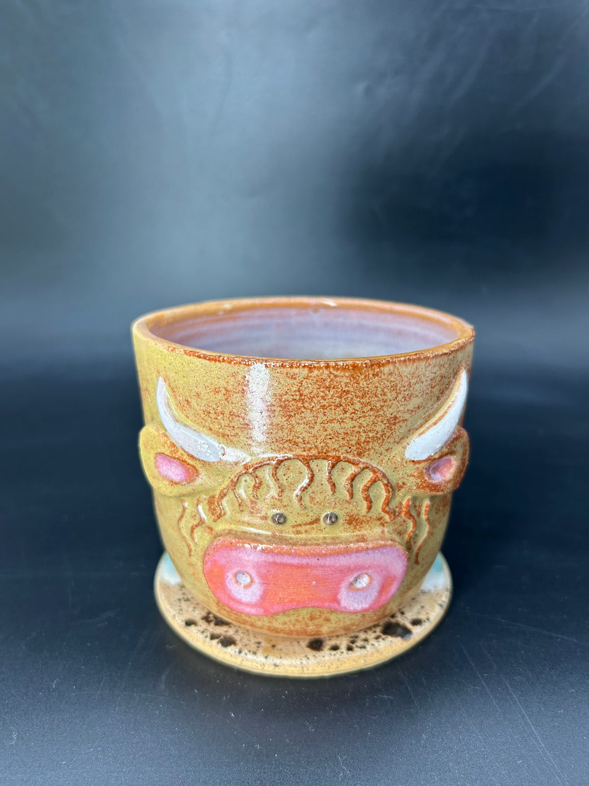 Highland cow CANISTER - no lid