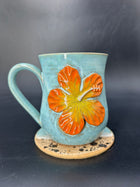 MEDIUM hibiscus flower mug 10