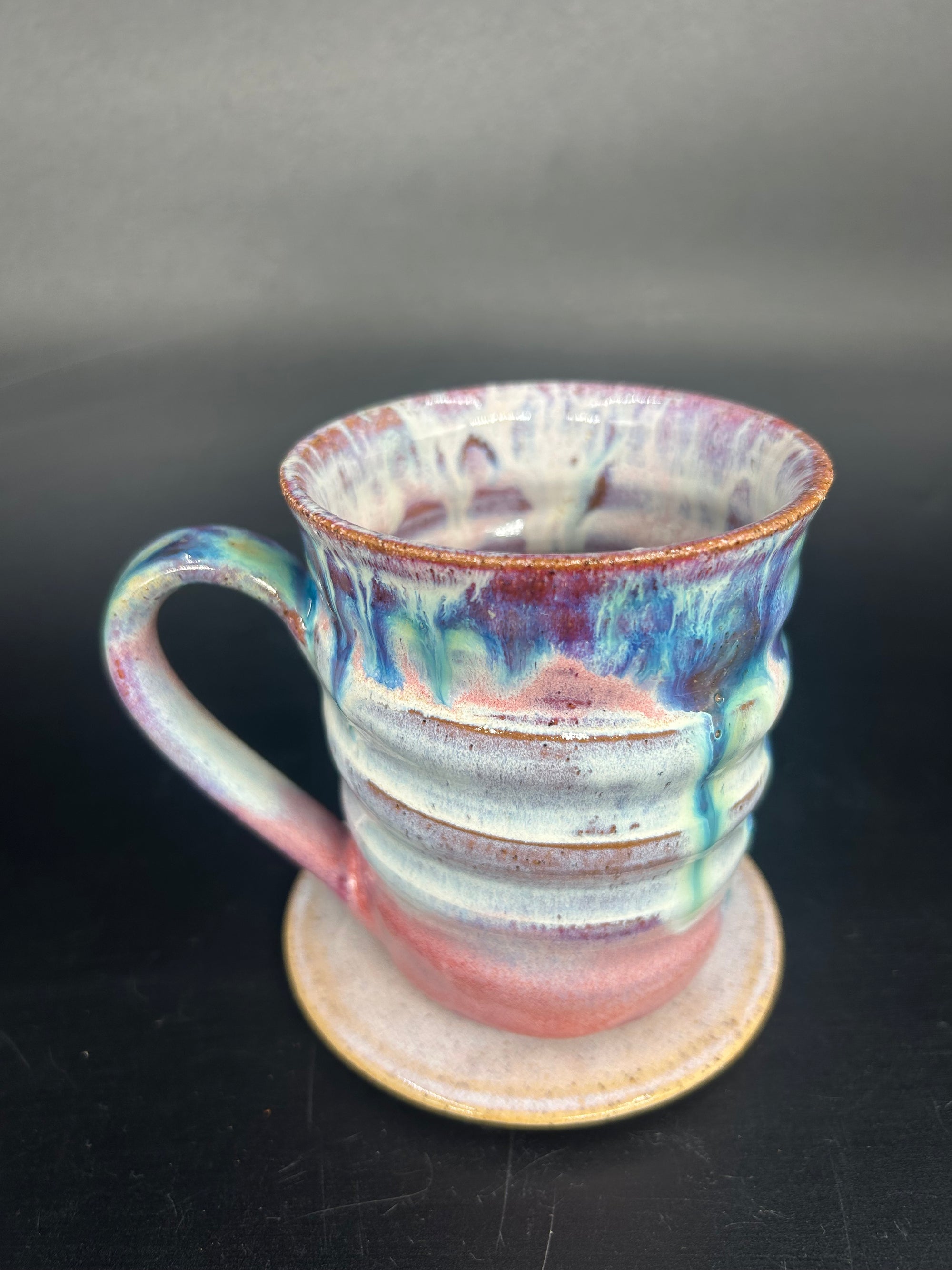 MEDIUM Bubble azure glaze mug 24