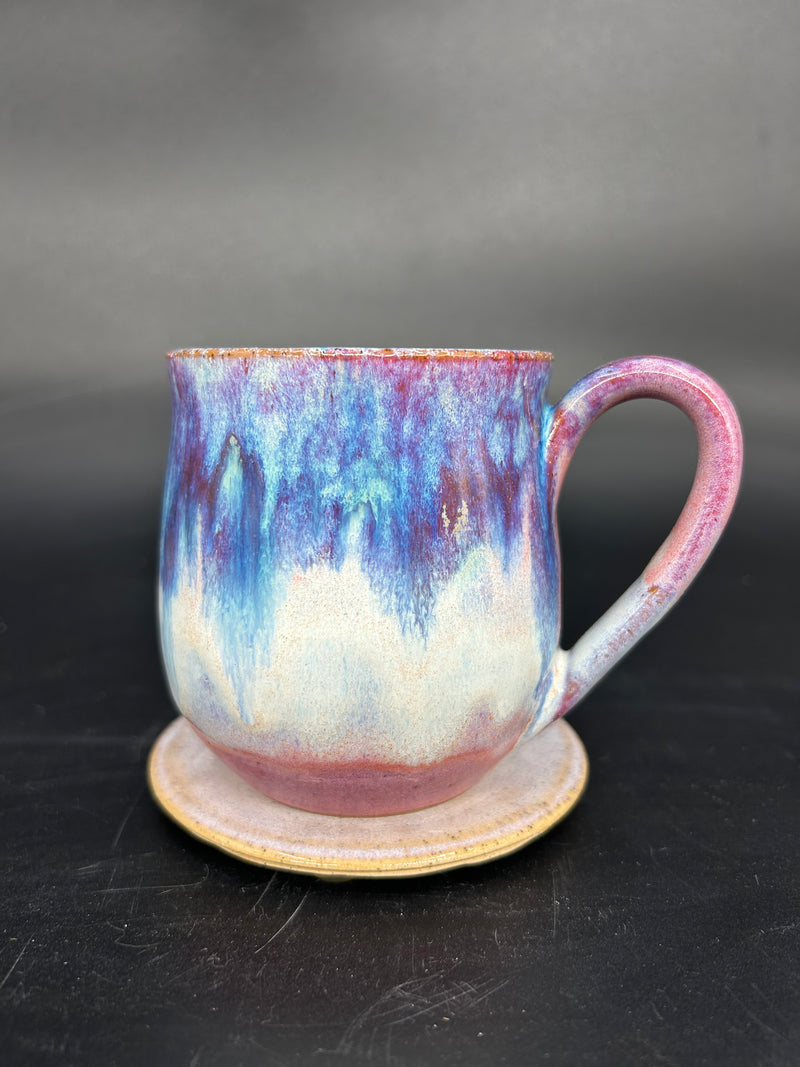 MEDIUM Azure drippy mug 26