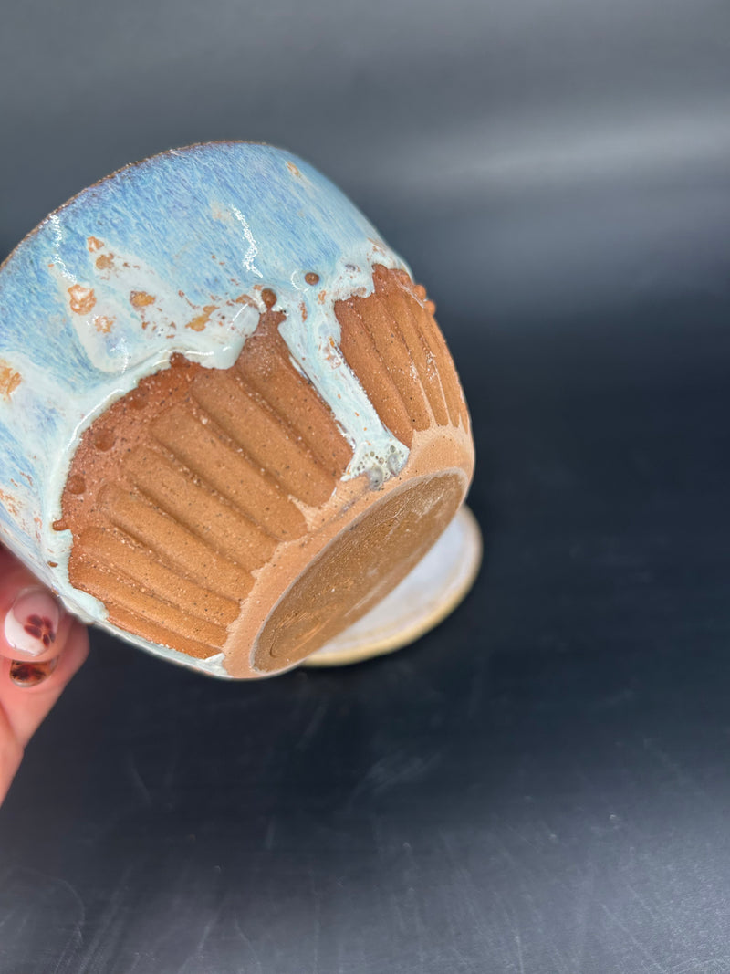 SMALL Blue drip coffee mug 5 - seconds