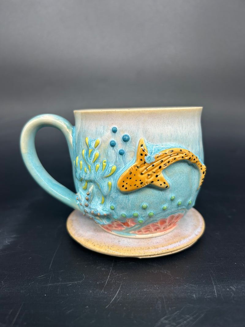 MEDIUM leopard shark mug 2