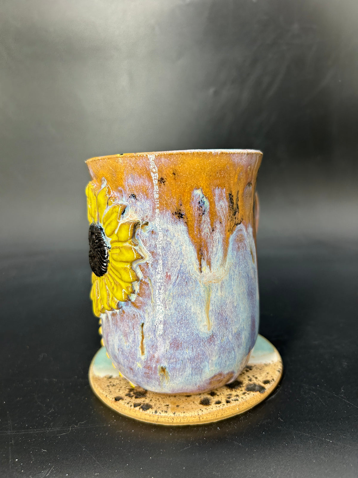 MEDIUM sunflower / bee mug 3