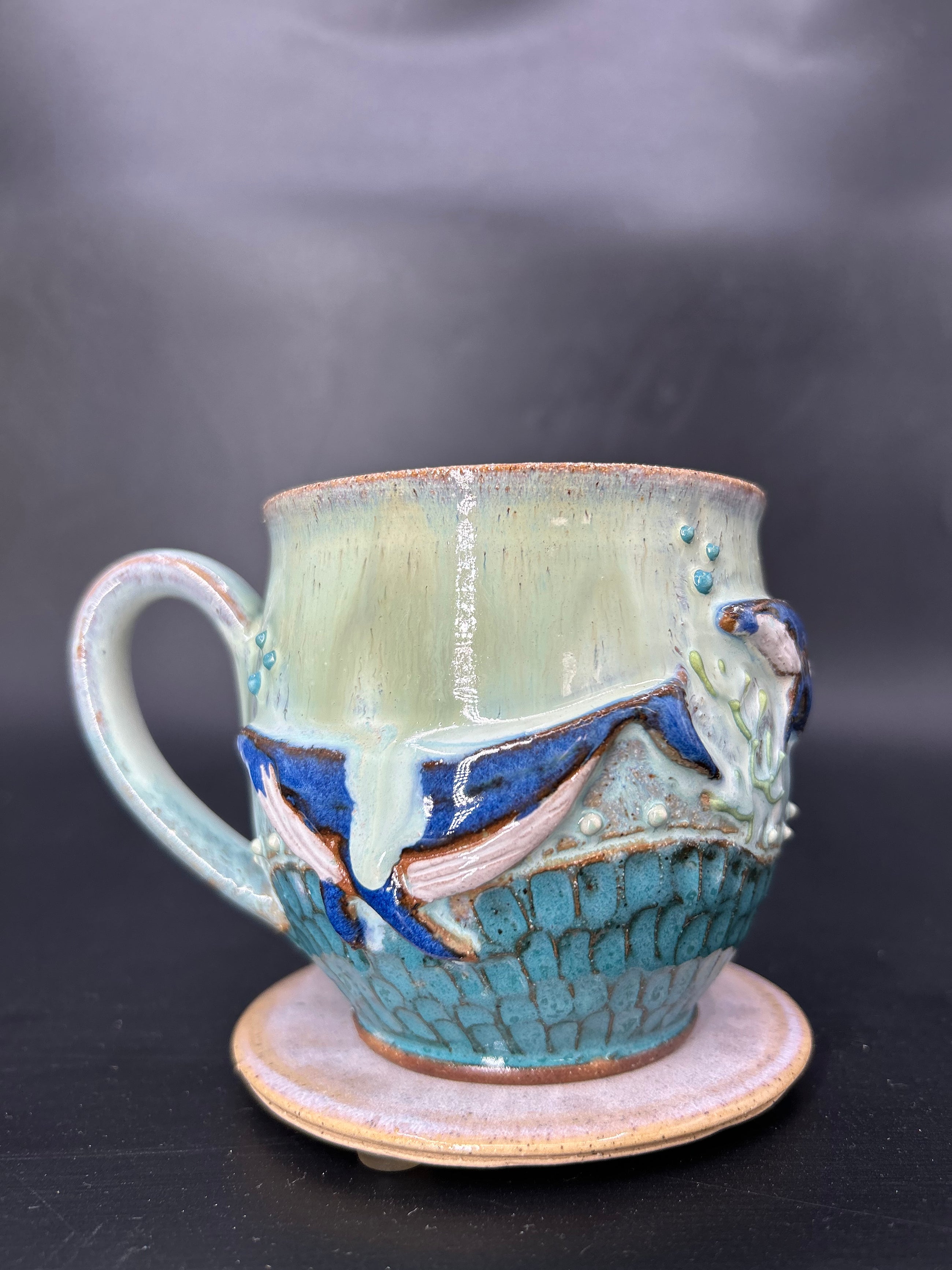 MEDIUM WRAP AROUND whale mug 9