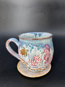 MEDIUM turtle / seahorse mug 6