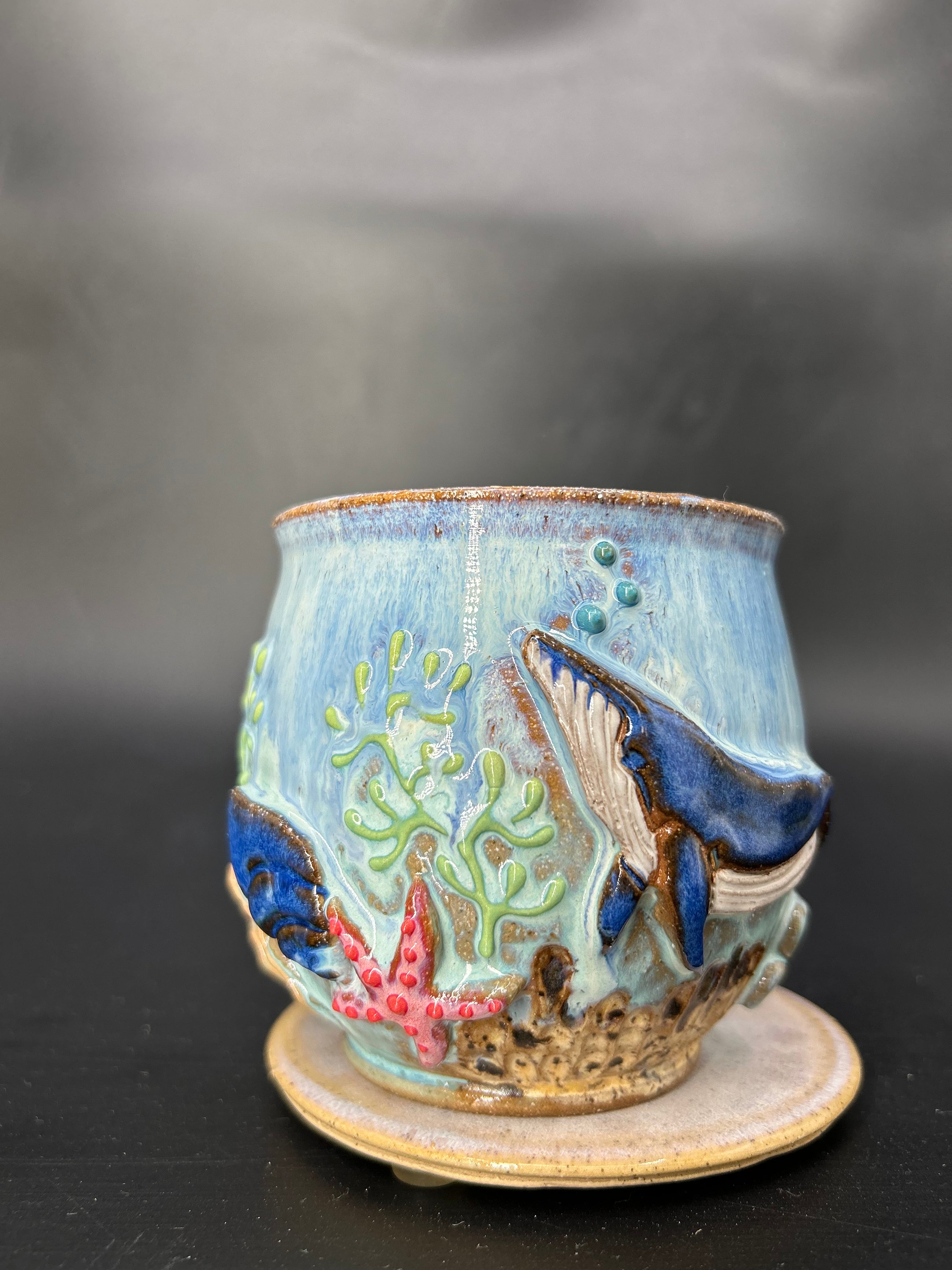 MEDIUM WRAP AROUND whale mug 13