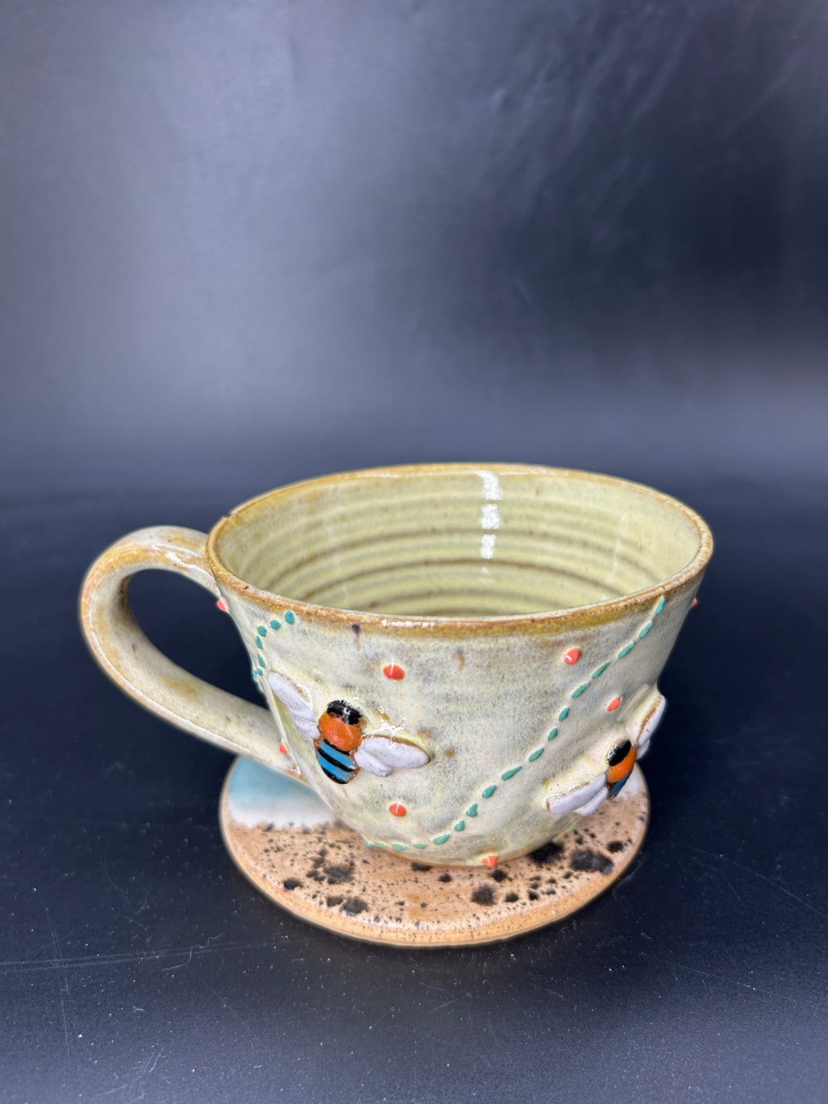 SMALL bee coffee cup 6