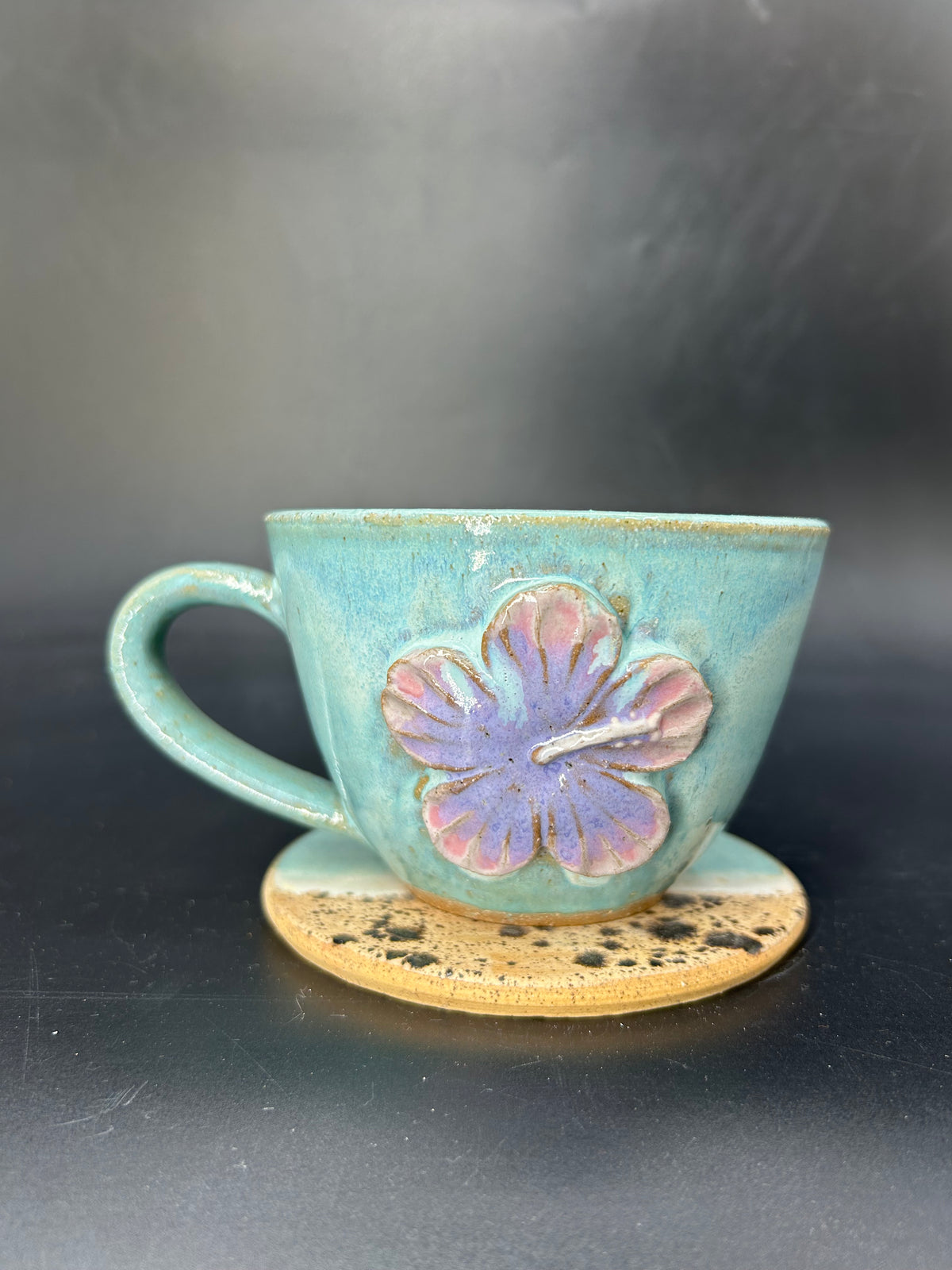SMALL hibiscus flower coffee cup