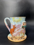 MEDIUM Australian kangaroo / kombi van mug 9