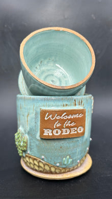 NEW - WRAP AROUND country cactus BUTTER BELL - welcome to the rodeo