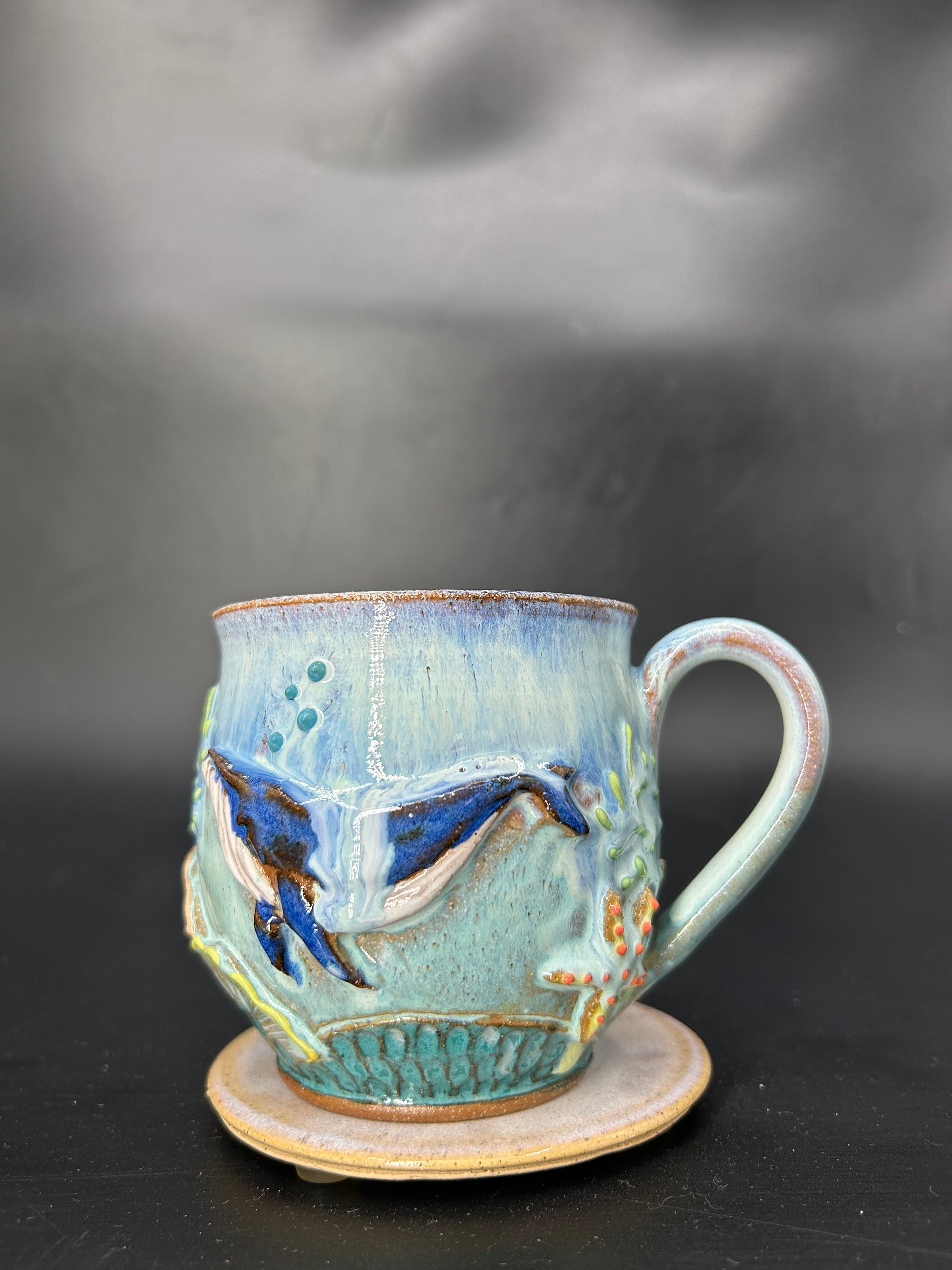 MEDIUM WRAP AROUND whale mug 23
