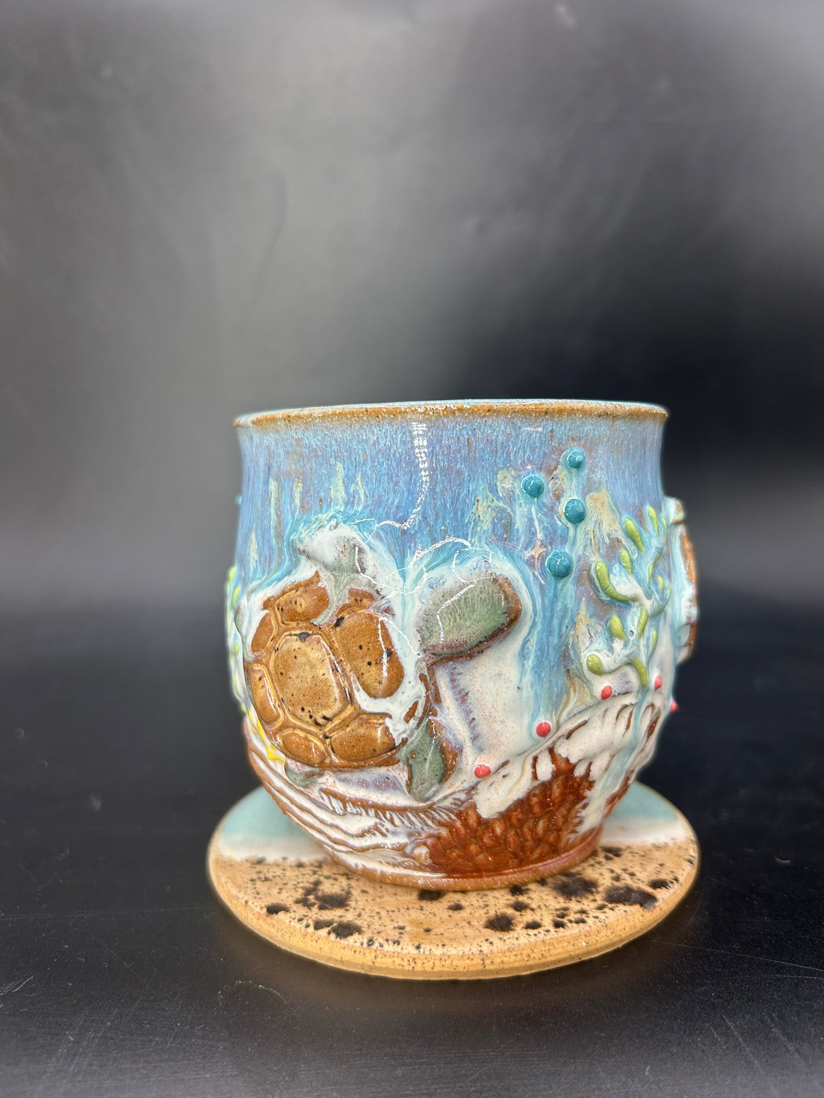 MEDIUM- WRAP AROUND turtle mug 1