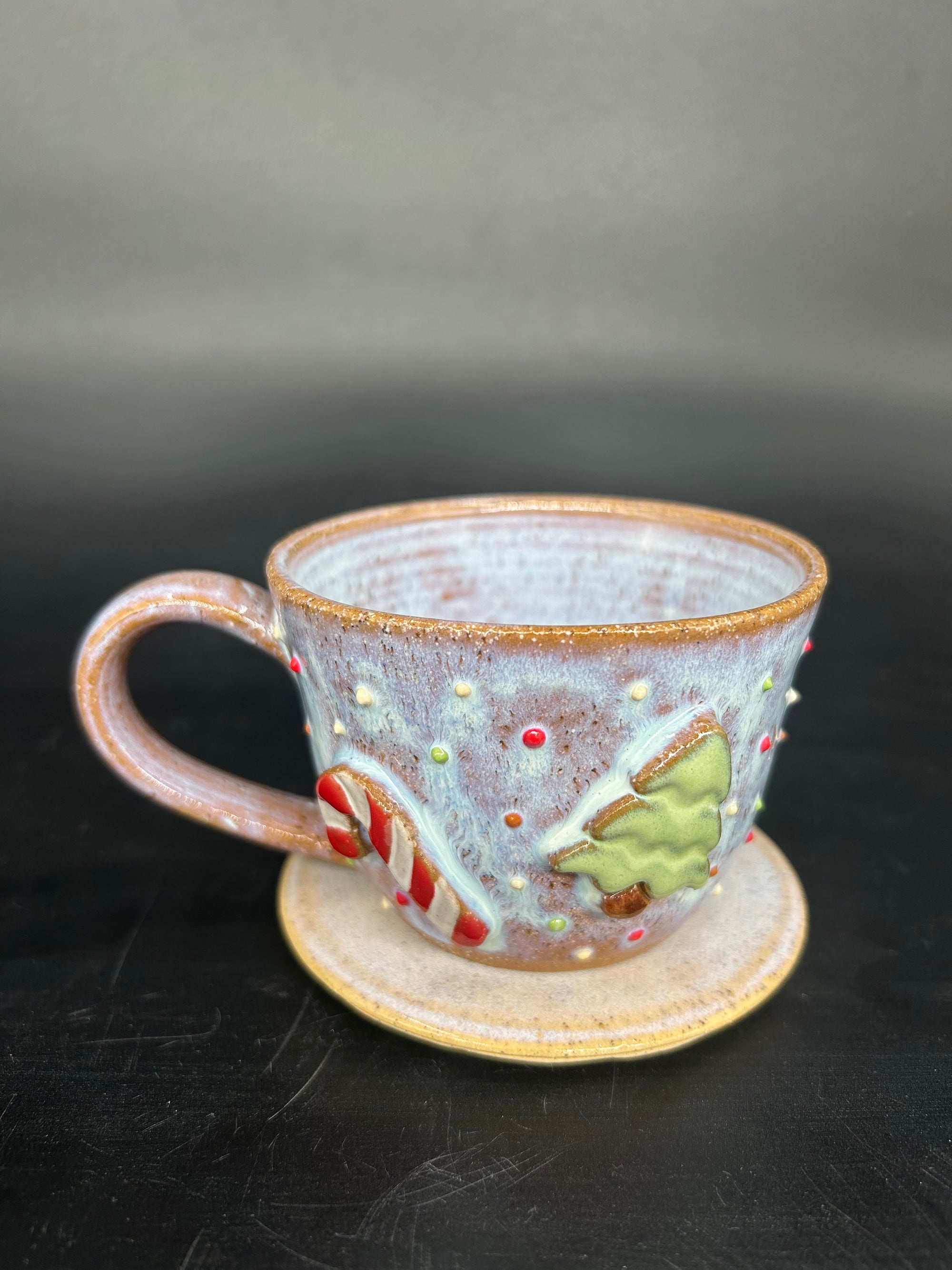Christmas Tree / candy cane coffee cup 2
