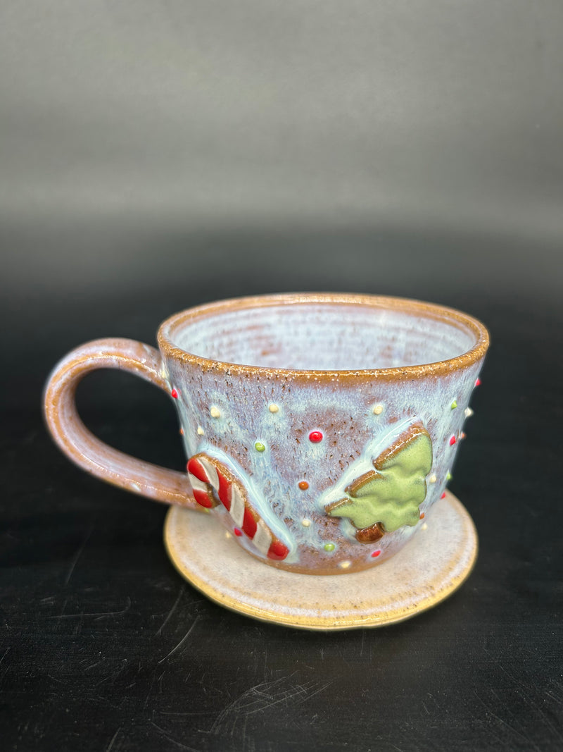 Christmas Tree / candy cane coffee cup 2