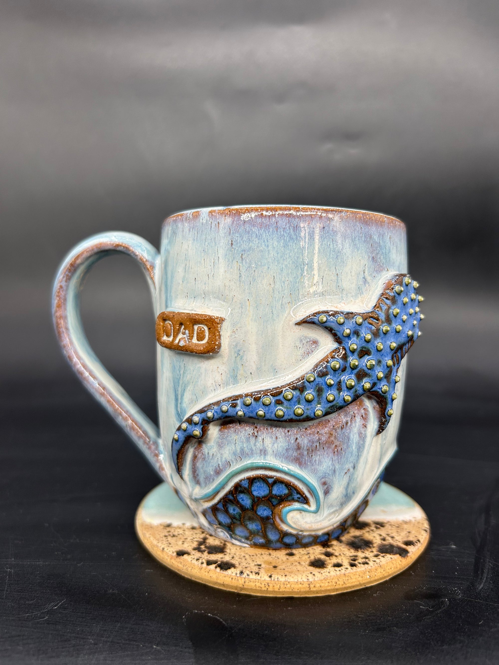 MEDIUM discounted whale shark - dad mug