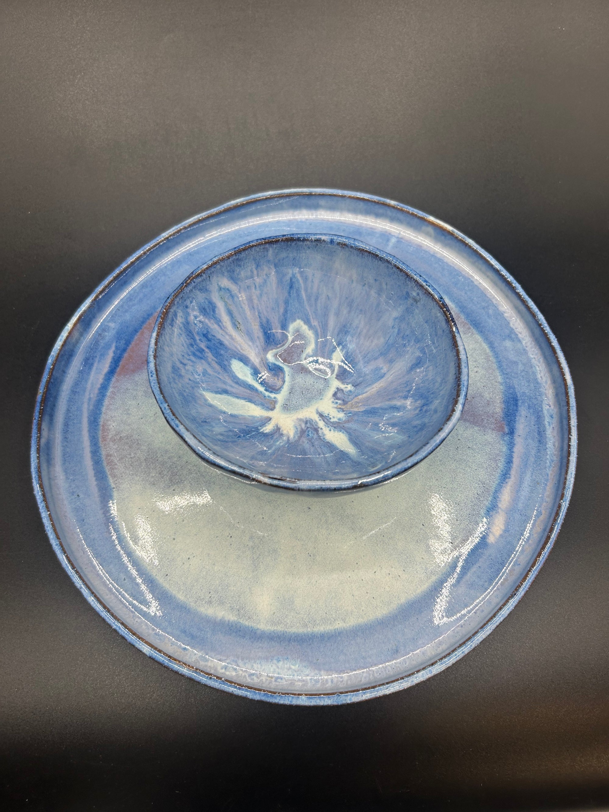 NEW - blue CHIP & BOWL