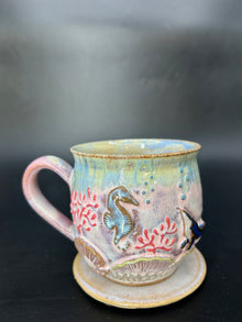 MEDIUM whale / seahorse mug 4