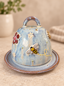 Bee / Floral Butter Dish