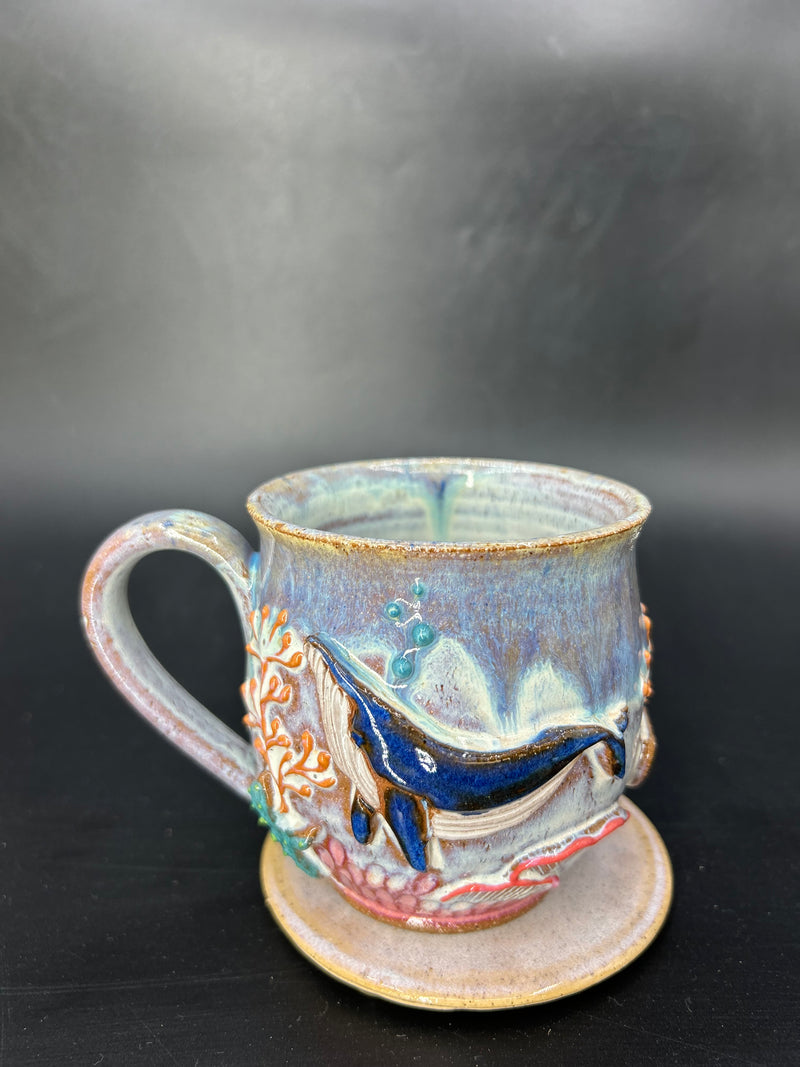 MEDIUM WRAP AROUND whale mug 16
