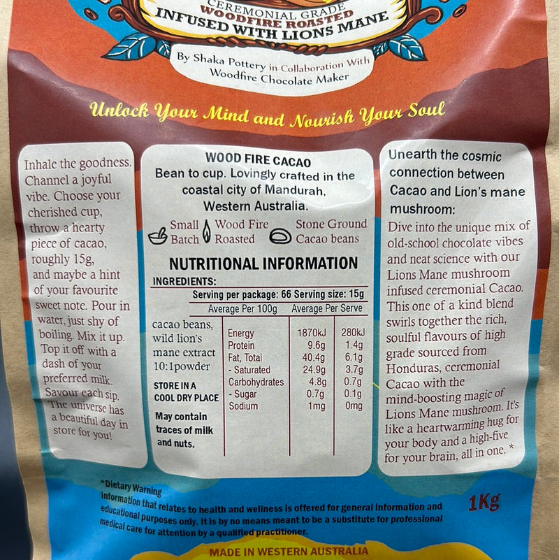 Cacao With Lions Mane Mushroom 1kg