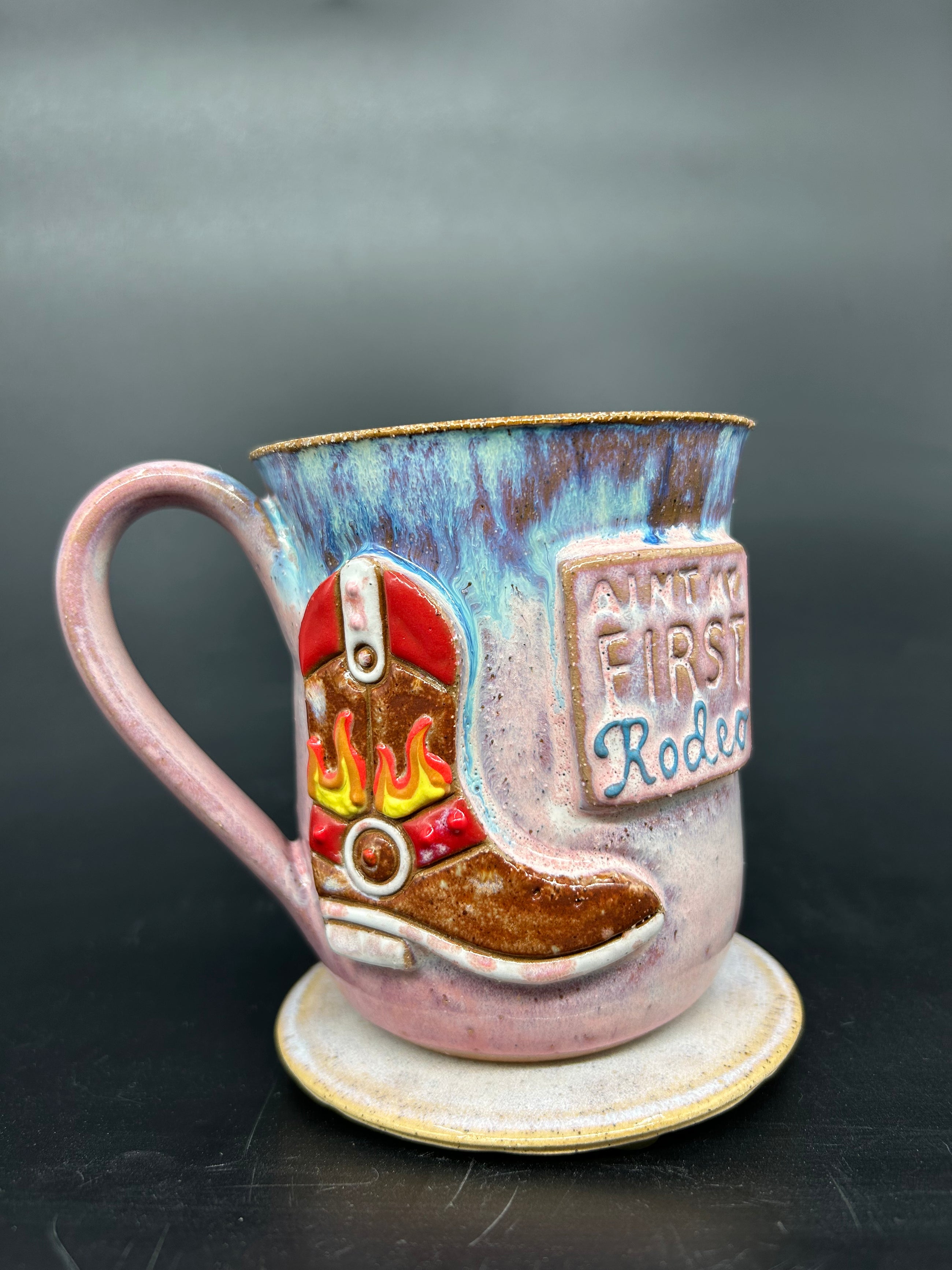 MEDIUM Country Cowgirl boot mug 4