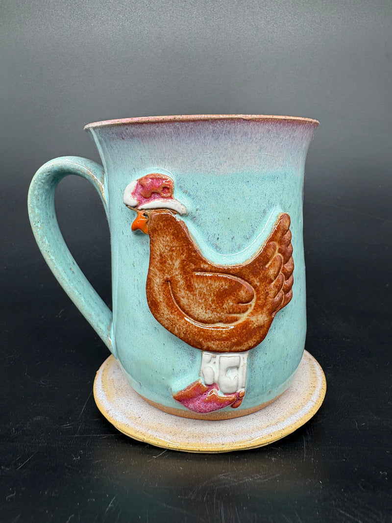 MEDIUM country chicken mug