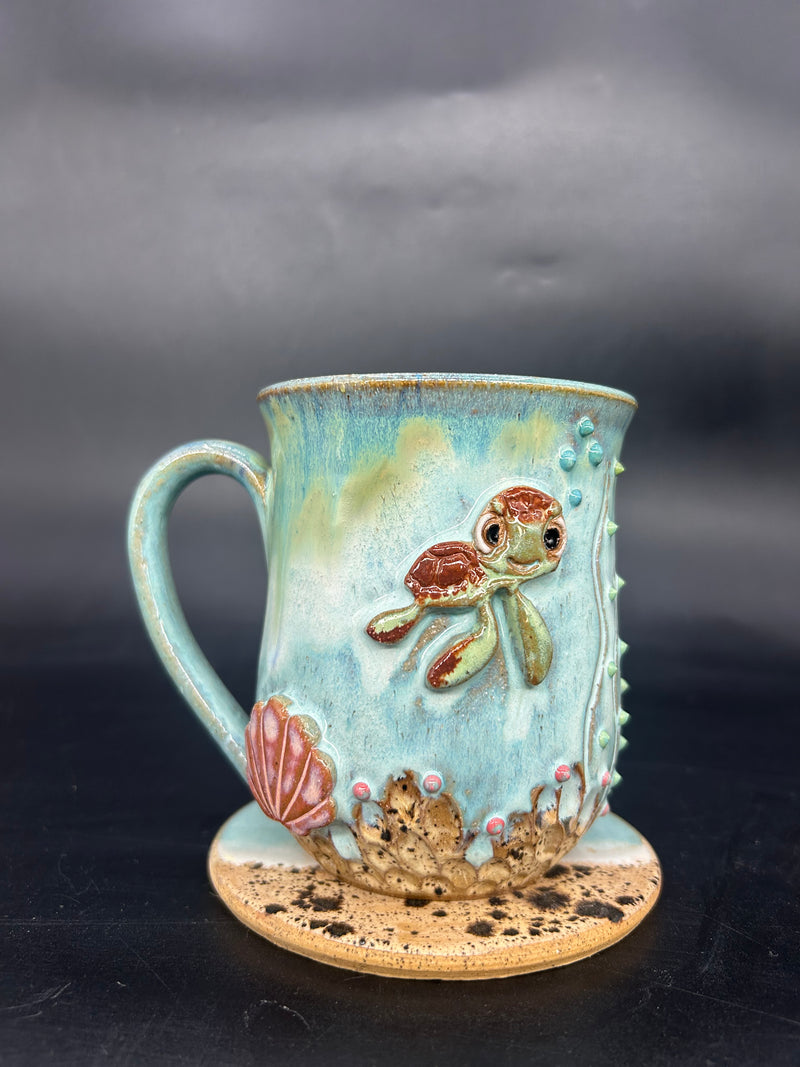 PRE ORDER - Turtle Coral Mug MADE TO ORDER