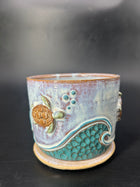 NEW - WRAP AROUND turtle wave CANISTER - no lid