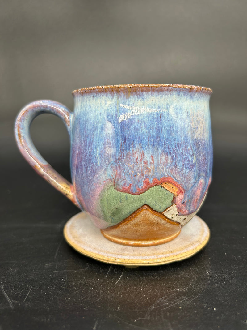 MEDIUM Etched drippy mug 19
