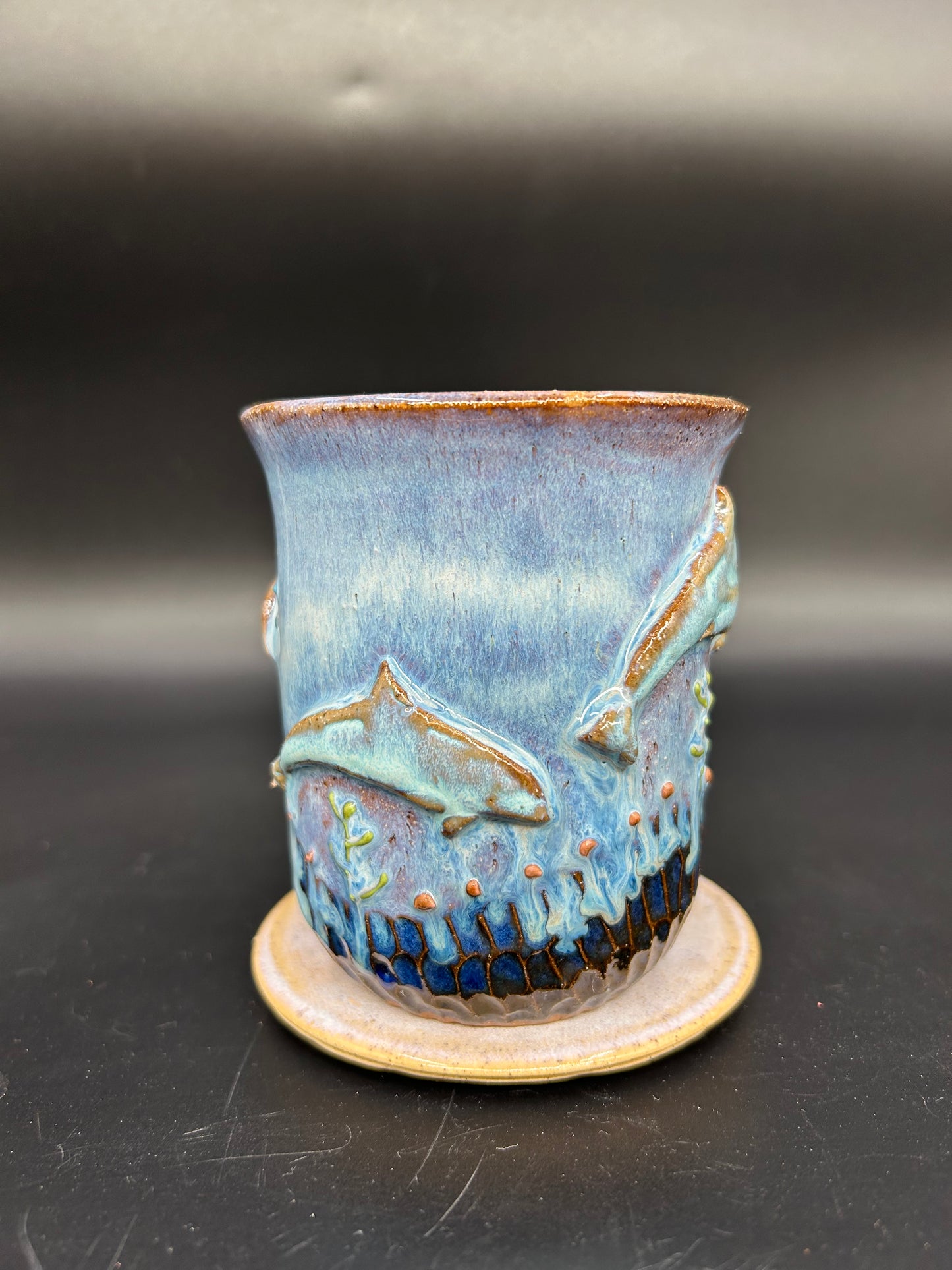 MEDIUM Wrap Around Dolphin Mug 2