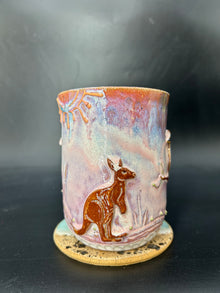 LARGE WRAP AROUND Australian kangaroo / kookaburra mug 5