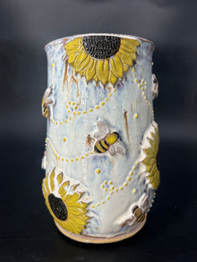 Sunflower / bee VASE