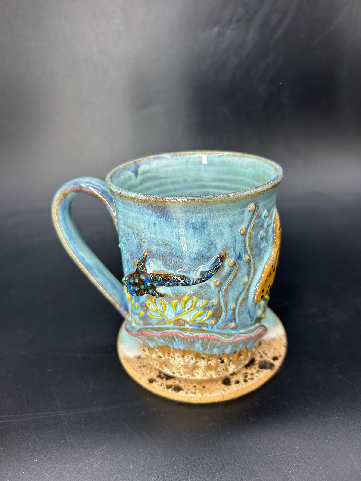 MEDIUM WRAP AROUND - whale shark / leopard shark mug 8
