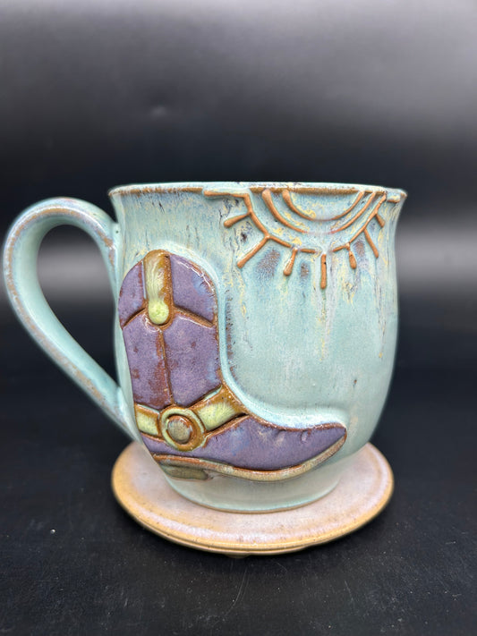 MEDIUM country cowgirl boot mug 27