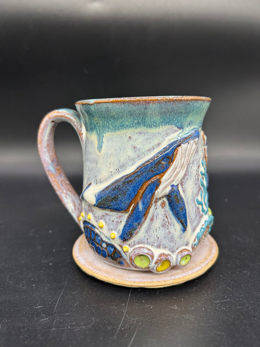 MEDIUM wrap around whale mug 24