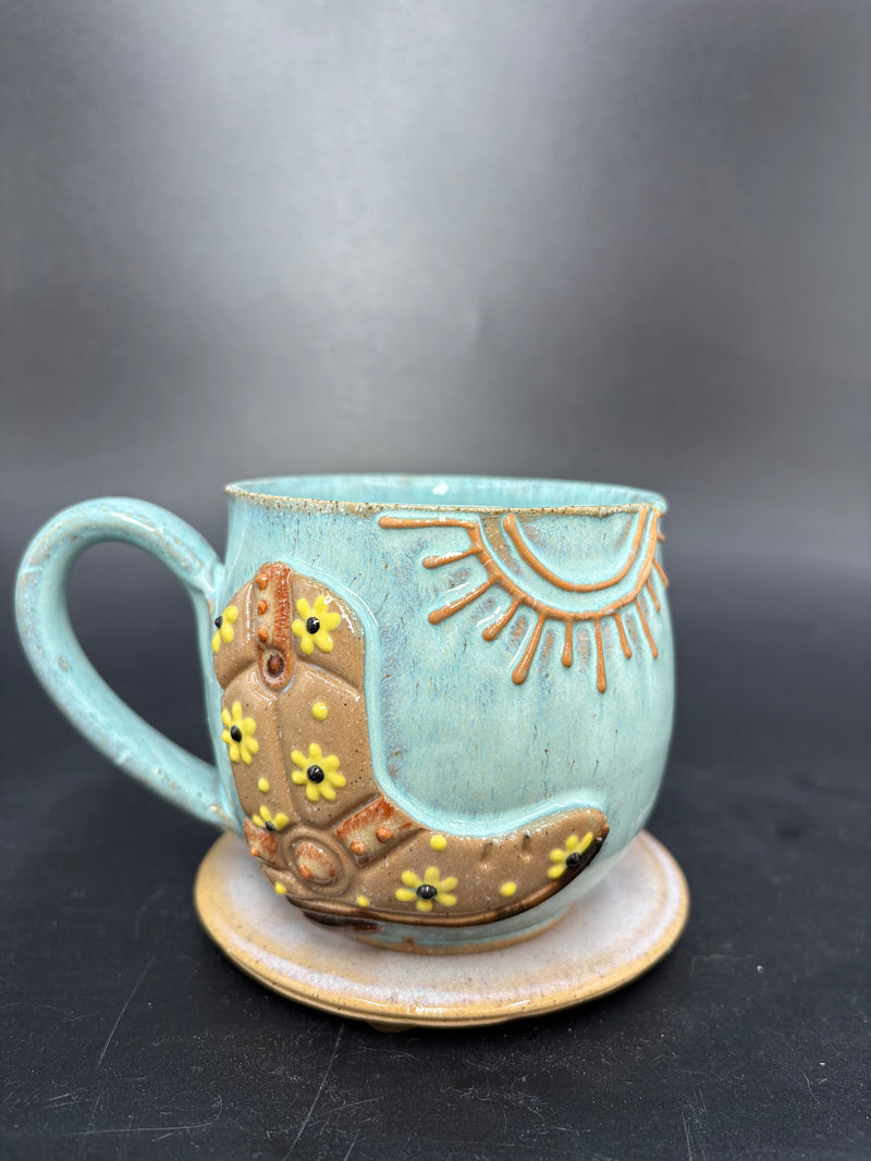 MEDIUM cowgirl boot mug