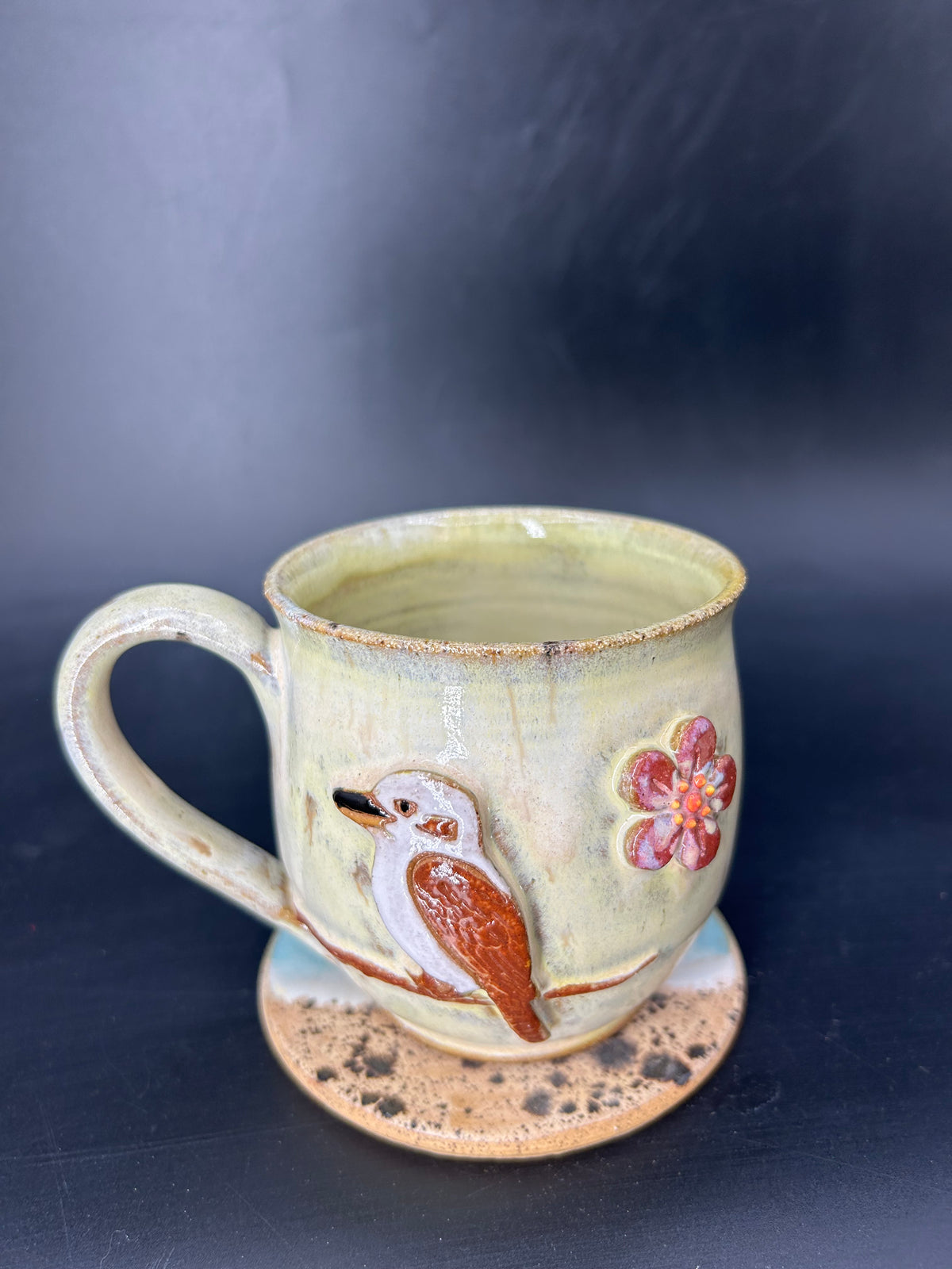 PRE ORDER - MEDIUM Australian kookaburra/ flower mug 5