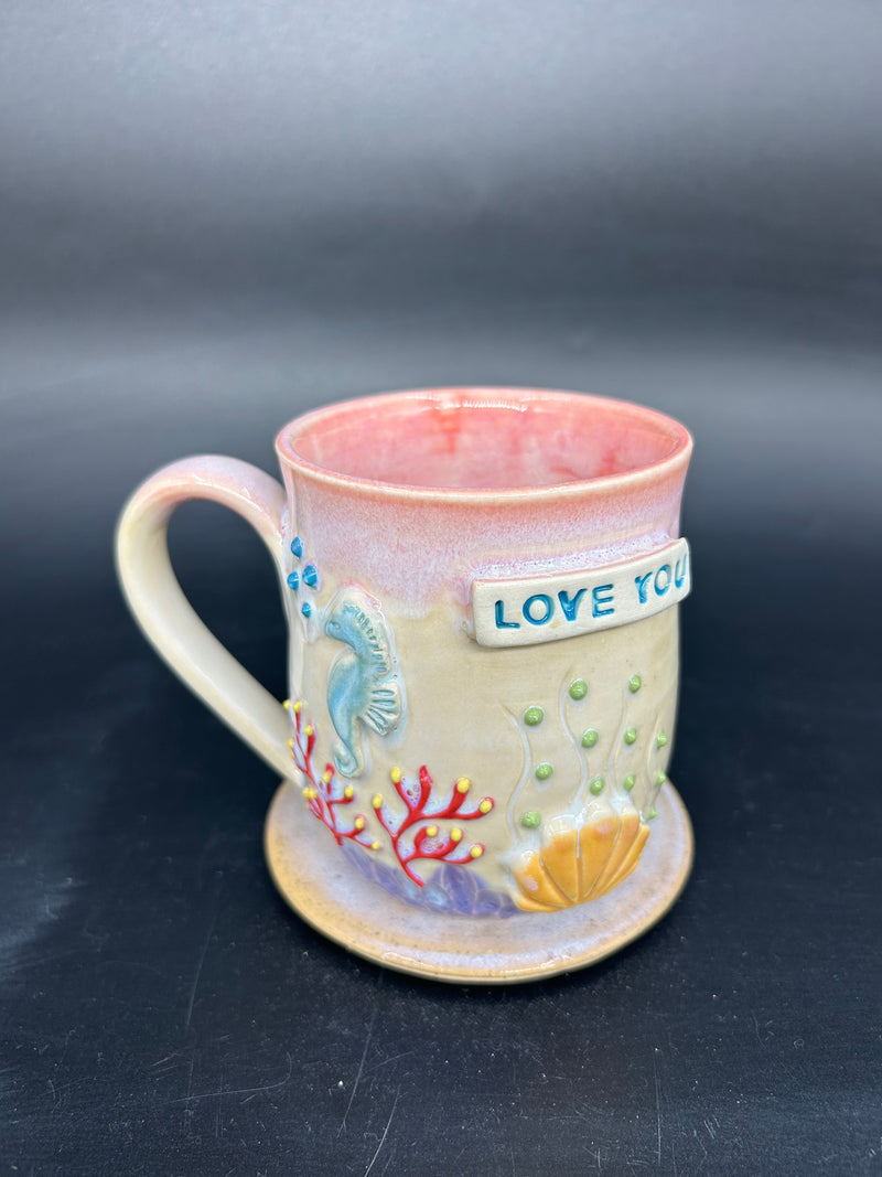 MEDIUM seahorse mug 20 - LOVE YOU