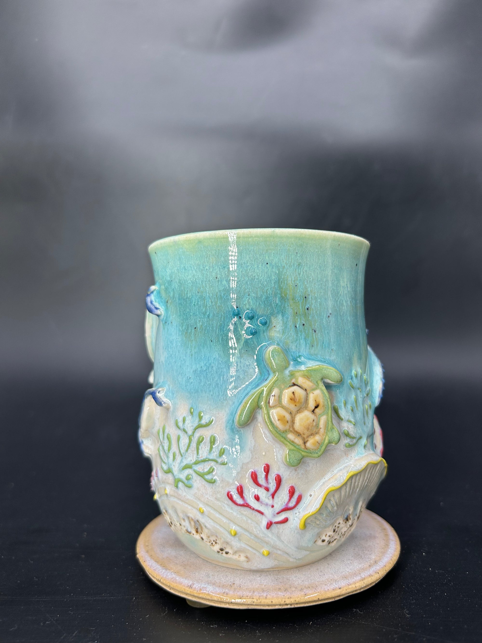 LARGE WRAP AROUND whale / whaleshark / turtle mug 18