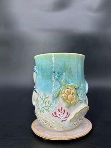 LARGE WRAP AROUND whale / whaleshark / turtle mug 18