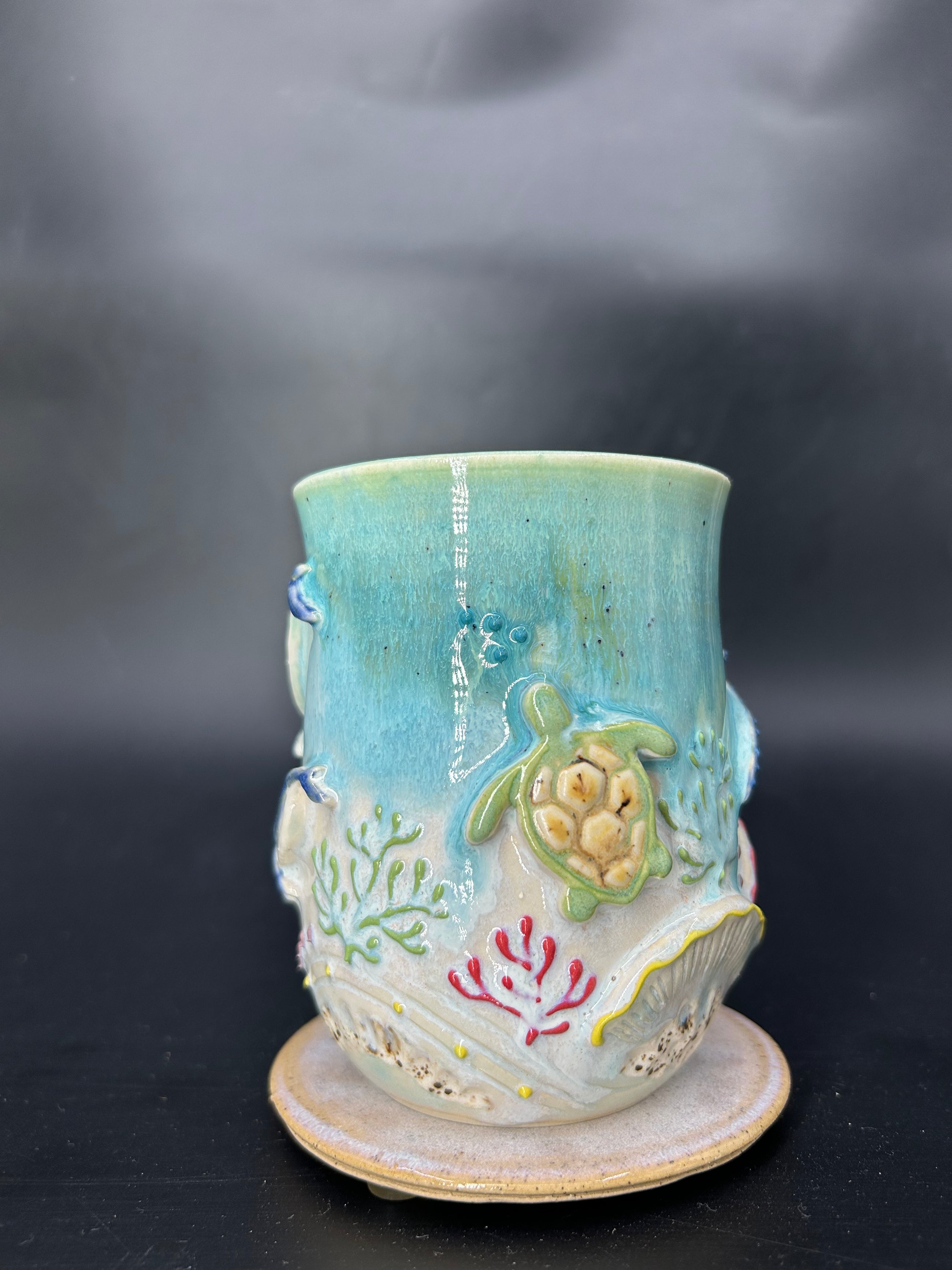 LARGE WRAP AROUND whale / whaleshark / turtle mug 18
