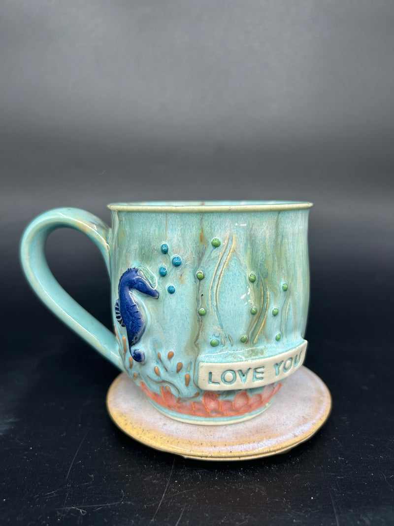 MEDIUM seahorse mug 2 - LOVE YOU