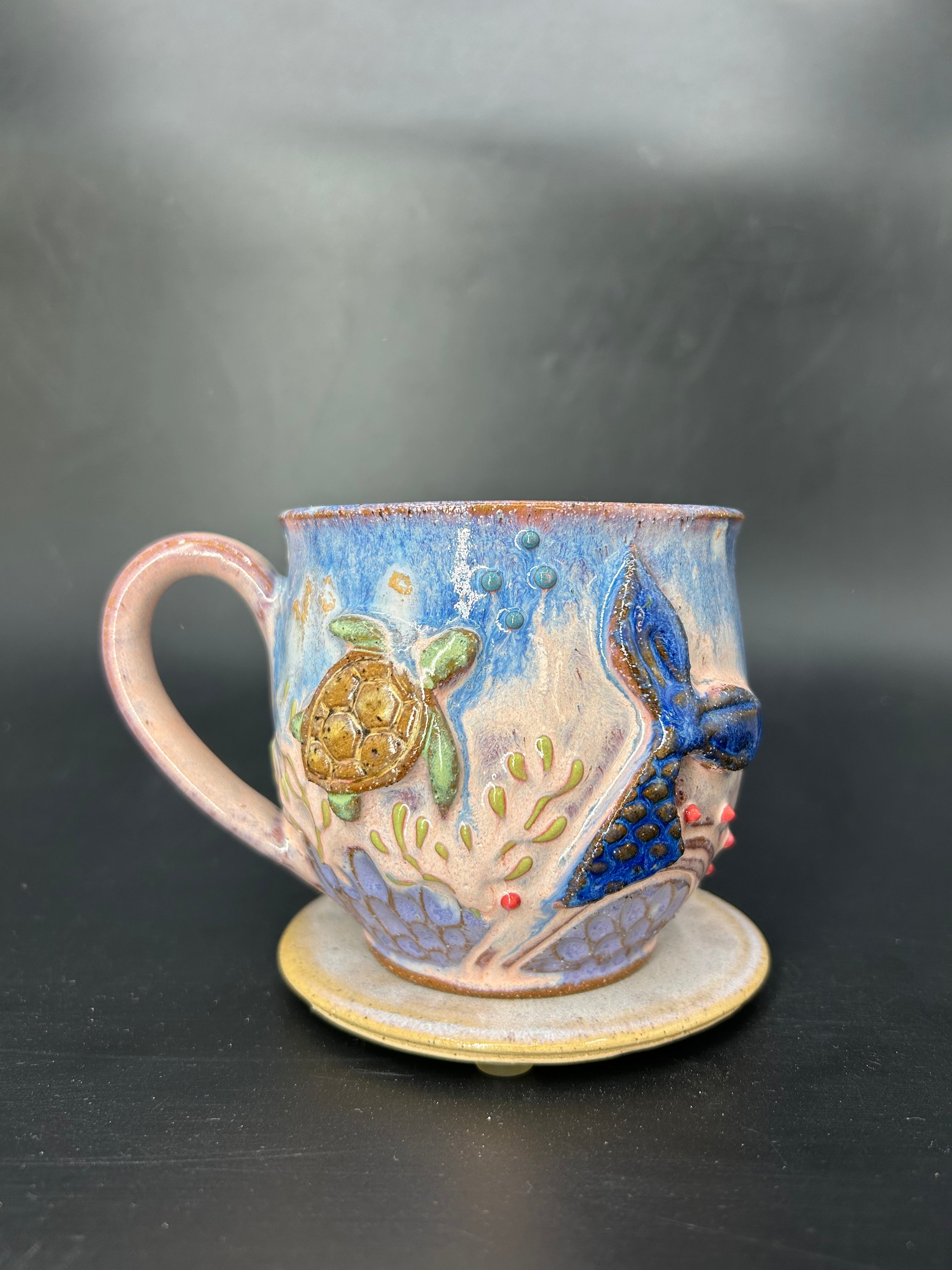 MEDIUM turtle / mermaid tail mug 2