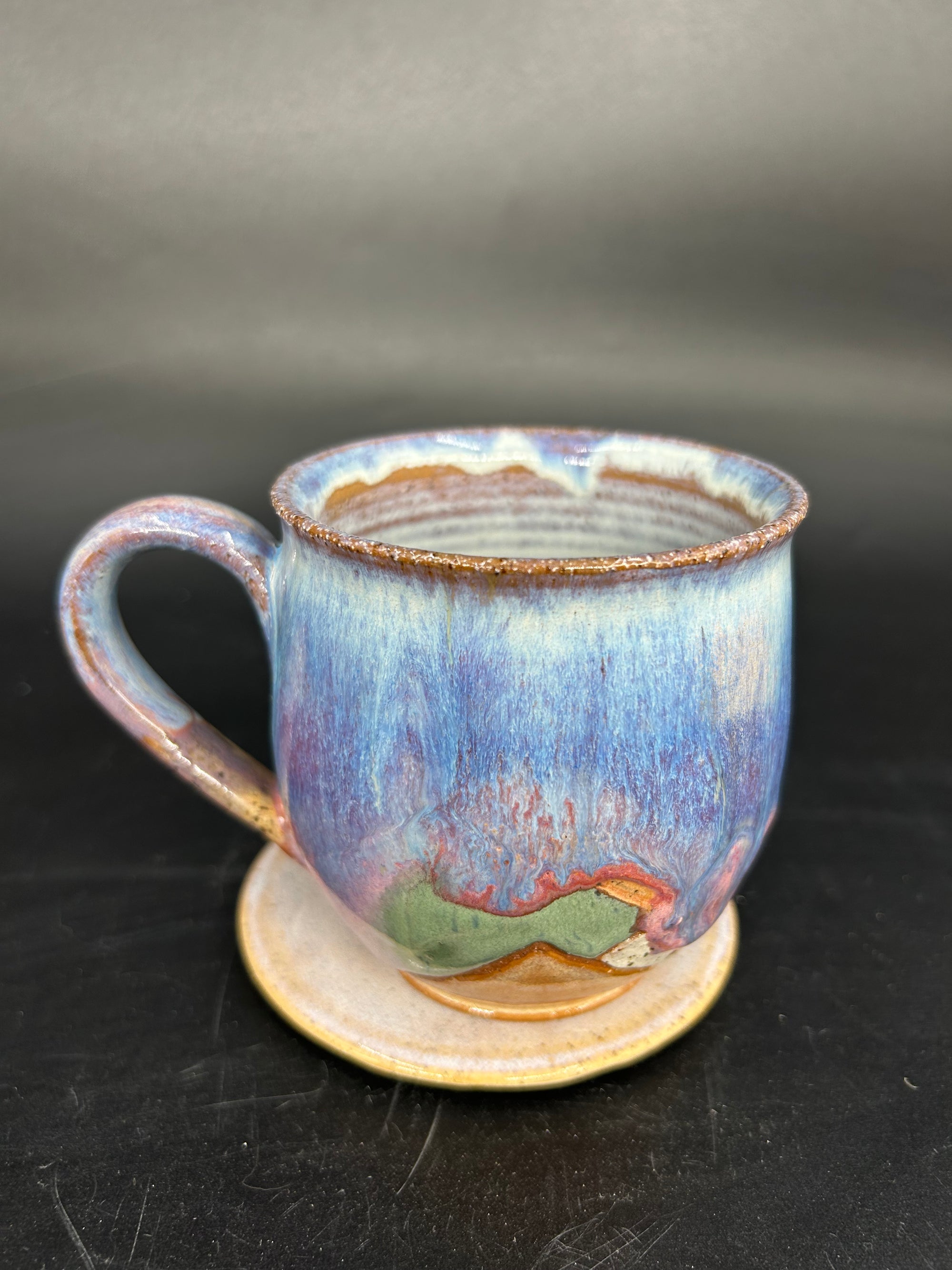MEDIUM Etched drippy mug 19