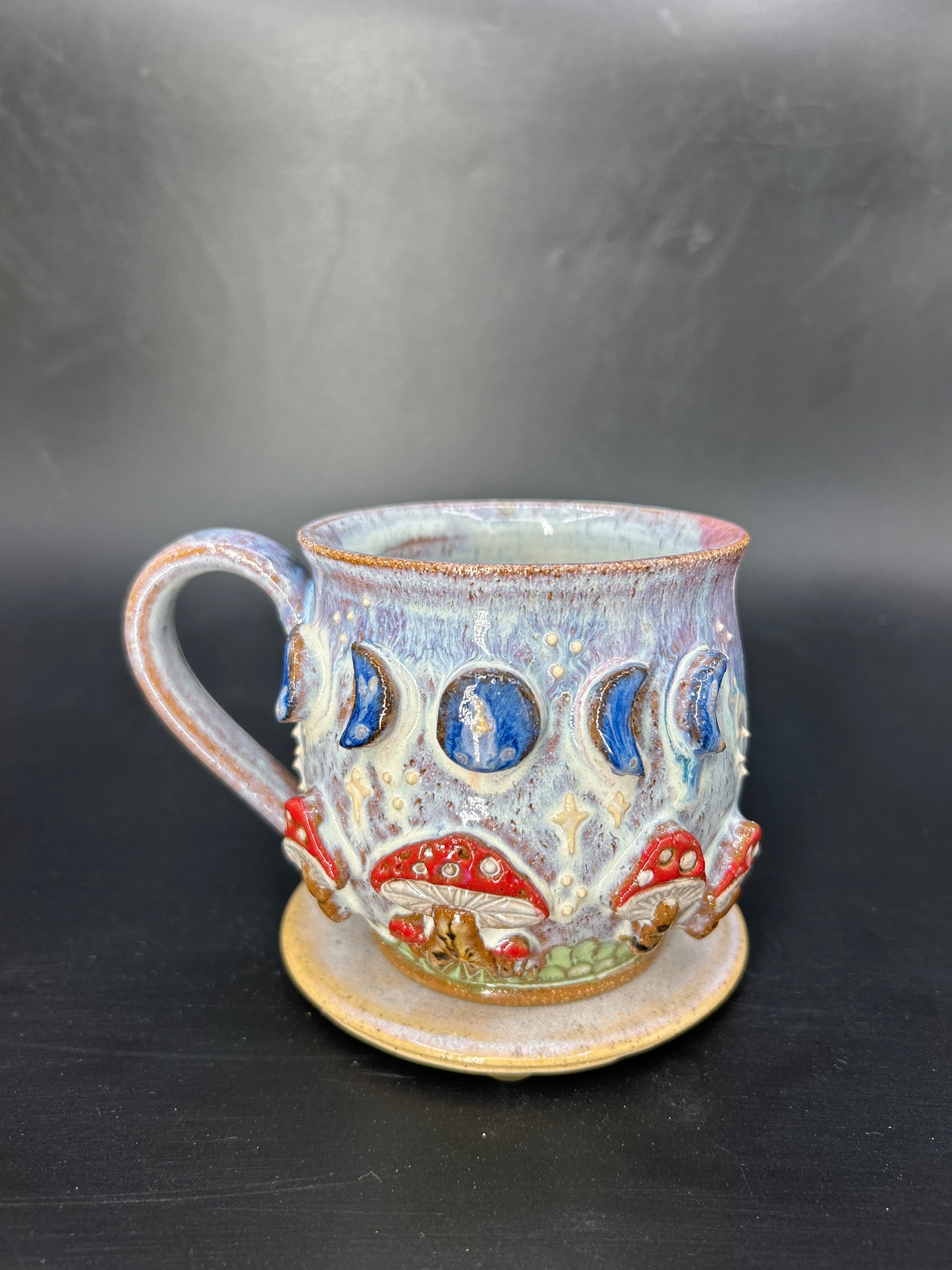 MEDIUM mushroom moon phase mug 3