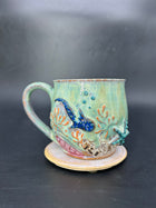 MEDIUM whale shark coral mug 14