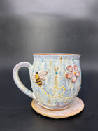 MEDIUM bee / flower mug 6