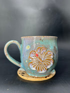 IMPERFECT - MEDIUM hibiscus mug 11