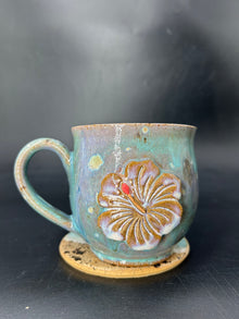 IMPERFECT - MEDIUM hibiscus mug 11