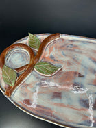 NEW - LARGE CHARCUTERIE BOARD - flower vine / dragonflies
